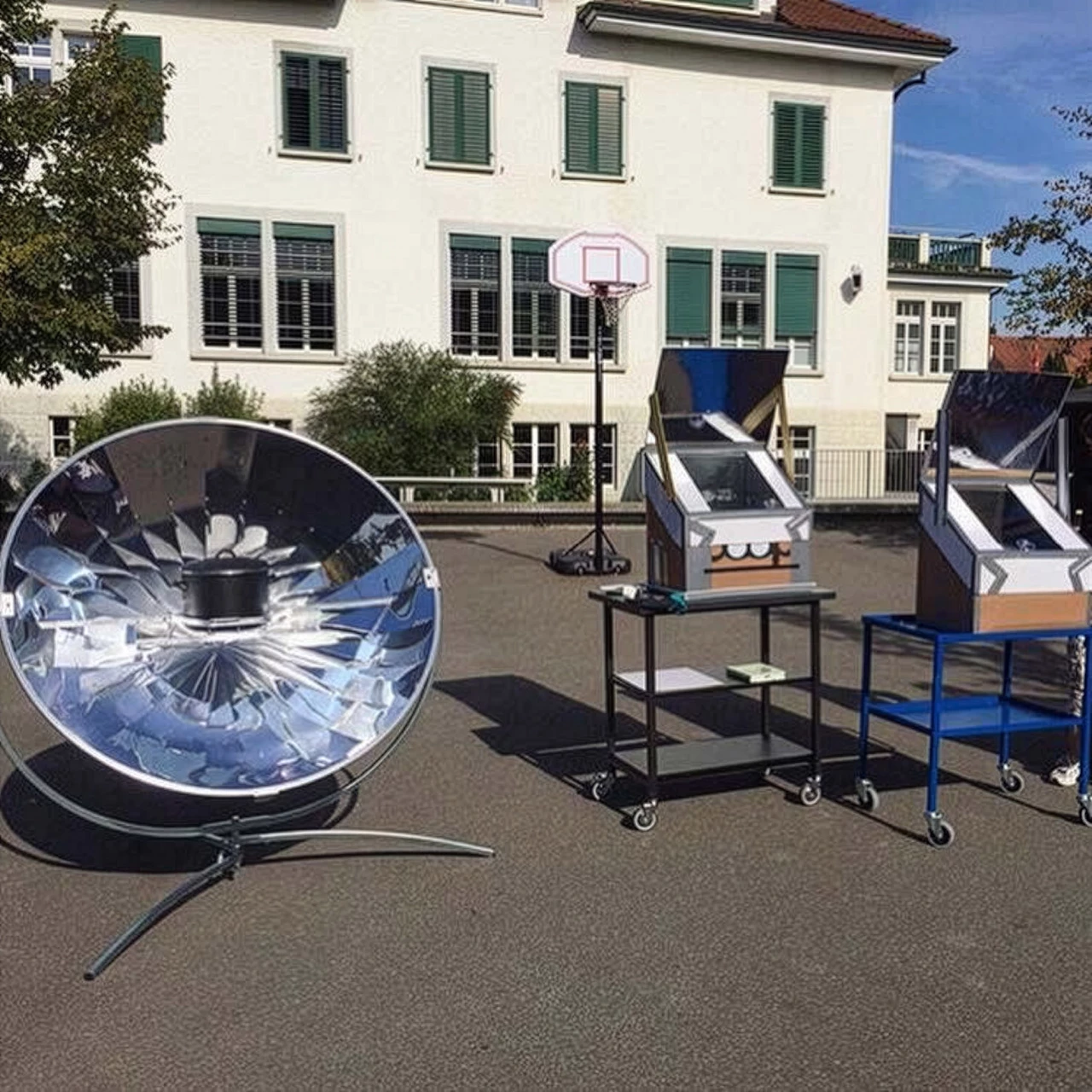 Mit den vorgestellten Versuchen können zusammen mit dem ausleihbaren Material die Grundlagen zur Nutzung von Sonnenenergie mit einem Solarkocher erarbeitet werden.